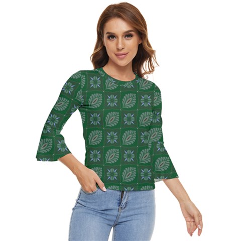 Batik-05 Bell Sleeve Top by nateshop