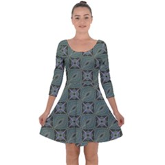 Batik-tradisional Quarter Sleeve Skater Dress