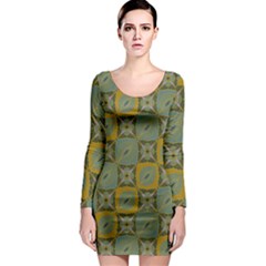 Batik-tradisional-01 Long Sleeve Bodycon Dress by nateshop