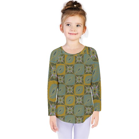 Batik-tradisional-01 Kids  Long Sleeve Tee by nateshop