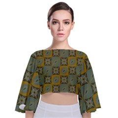 Batik-tradisional-01 Tie Back Butterfly Sleeve Chiffon Top by nateshop