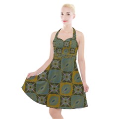 Batik-tradisional-01 Halter Party Swing Dress  by nateshop