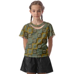 Batik-tradisional-01 Kids  Front Cut Tee by nateshop