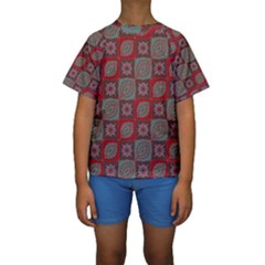 Batik-tradisional-02 Kids  Short Sleeve Swimwear by nateshop