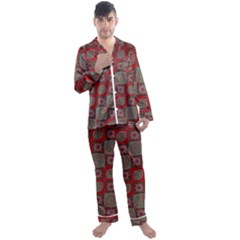 Batik-tradisional-02 Men s Long Sleeve Satin Pajamas Set by nateshop