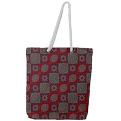 Batik-tradisional-02 Full Print Rope Handle Tote (large) by nateshop