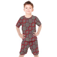 Batik-tradisional-02 Kids  Tee And Shorts Set by nateshop