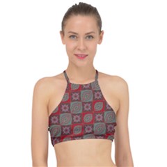 Batik-tradisional-02 Racer Front Bikini Top by nateshop