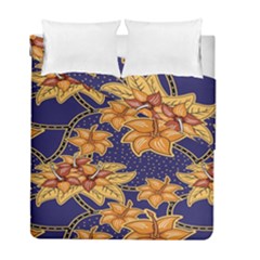 Seamless-pattern Floral Batik-vector Duvet Cover Double Side (full/ Double Size) by nateshop