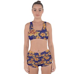 Seamless-pattern Floral Batik-vector Racerback Boyleg Bikini Set by nateshop