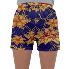 Seamless-pattern Floral Batik-vector Sleepwear Shorts by nateshop