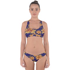 Seamless-pattern Floral Batik-vector Cross Back Hipster Bikini Set by nateshop