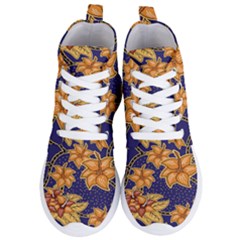 Seamless-pattern Floral Batik-vector Women s Lightweight High Top Sneakers by nateshop