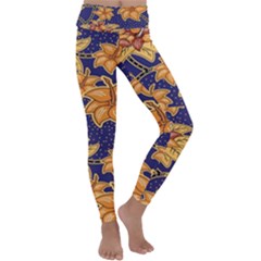 Seamless-pattern Floral Batik-vector Kids  Lightweight Velour Classic Yoga Leggings by nateshop