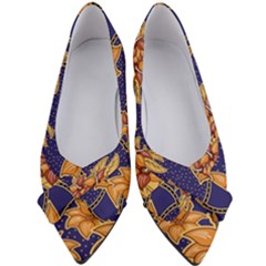 Seamless-pattern Floral Batik-vector Women s Bow Heels by nateshop