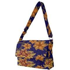 Seamless-pattern Floral Batik-vector Full Print Messenger Bag (l) by nateshop