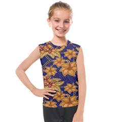 Seamless-pattern Floral Batik-vector Kids  Mesh Tank Top by nateshop