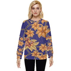 Seamless-pattern Floral Batik-vector Hidden Pocket Sweatshirt by nateshop