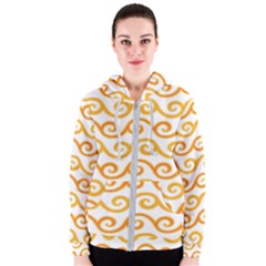 Seamless-pattern-ibatik-luxury-style-vector Women s Zipper Hoodie