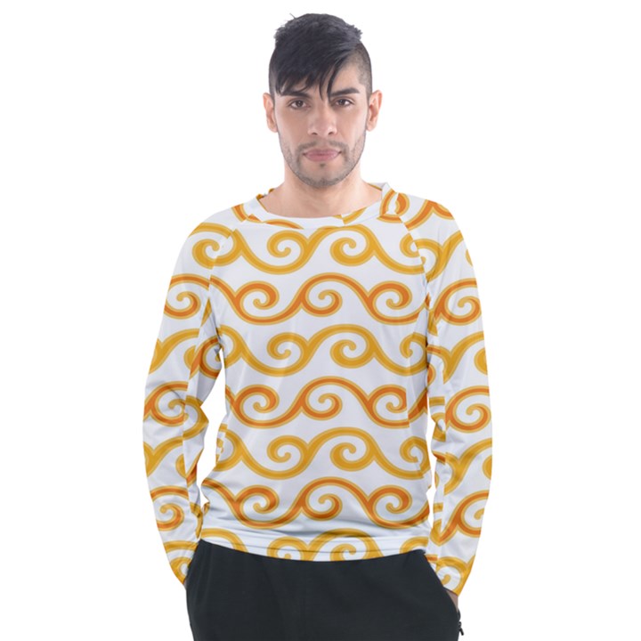 Seamless-pattern-ibatik-luxury-style-vector Men s Long Sleeve Raglan Tee