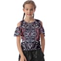 Pink Grey Repeats Symmetry Kids  Butterfly Cutout Tee View1