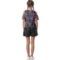 Pink Grey Repeats Symmetry Kids  Butterfly Cutout Tee View2