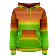 Orange And Green Blur Abstract Print Women s Pullover Hoodie by dflcprintsclothing