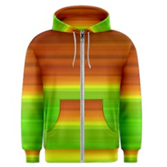 Orange And Green Blur Abstract Print Men s Zipper Hoodie by dflcprintsclothing