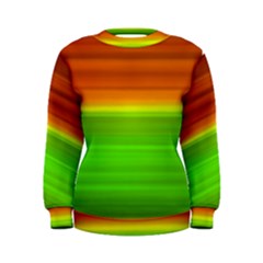 Orange And Green Blur Abstract Print Women s Sweatshirt by dflcprintsclothing