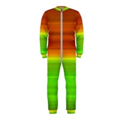 Orange And Green Blur Abstract Print Onepiece Jumpsuit (kids) by dflcprintsclothing