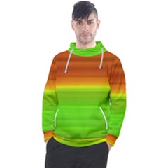 Orange And Green Blur Abstract Print Men s Pullover Hoodie by dflcprintsclothing