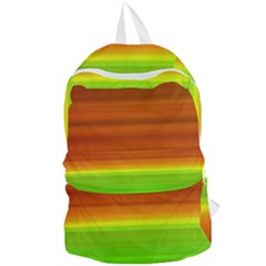 Orange And Green Blur Abstract Print Foldable Lightweight Backpack by dflcprintsclothing