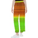 Orange And Green Blur Abstract Print Women s Pants  View1