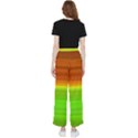 Orange And Green Blur Abstract Print Women s Pants  View2