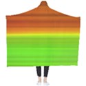 Orange And Green Blur Abstract Print Wearable Blanket View2