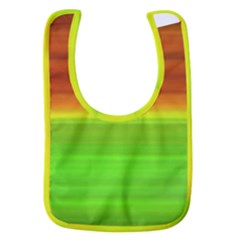 Orange And Green Blur Abstract Print Baby Bib by dflcprintsclothing