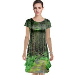 Forest Woods Nature Landscape Tree Cap Sleeve Nightdress by Celenk