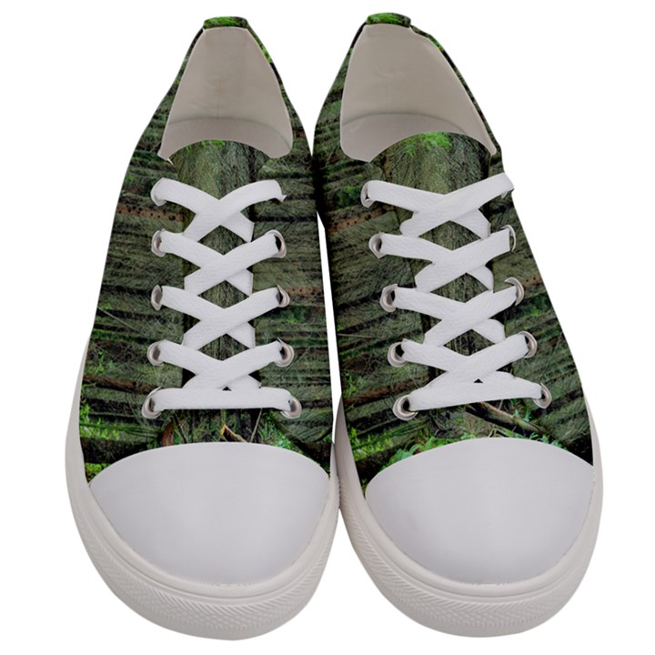 Forest Woods Nature Landscape Tree Women s Low Top Canvas Sneakers