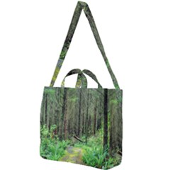 Forest Woods Nature Landscape Tree Square Shoulder Tote Bag by Celenk