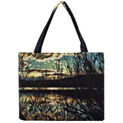 Forest Sunset Dusk Reflection Mini Tote Bag by Wegoenart