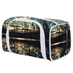 Forest Sunset Dusk Reflection Toiletries Pouch by Wegoenart