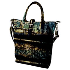 Forest Sunset Dusk Reflection Buckle Top Tote Bag by Wegoenart