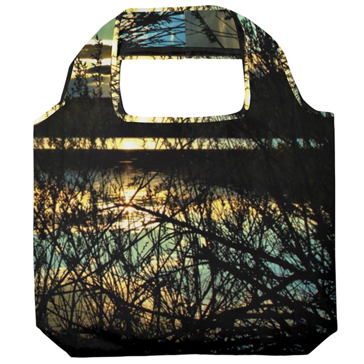 Forest Sunset Dusk Reflection Foldable Grocery Recycle Bag