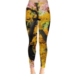 Japan Garden Color Tree Zen Leggings  by Wegoenart