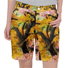 Japan Garden Color Tree Zen Pocket Shorts by Wegoenart