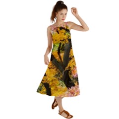 Japan Garden Color Tree Zen Summer Maxi Dress by Wegoenart