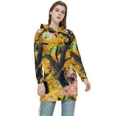 Japan Garden Color Tree Zen Women s Long Oversized Pullover Hoodie by Wegoenart