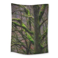 Tree Moss Forest Bark Wood Trunk Medium Tapestry by Wegoenart