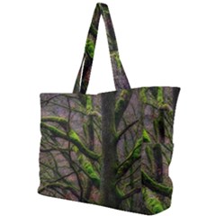 Tree Moss Forest Bark Wood Trunk Simple Shoulder Bag by Wegoenart