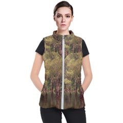 Landscape Jungle Reflection Nature Women s Puffer Vest by Wegoenart